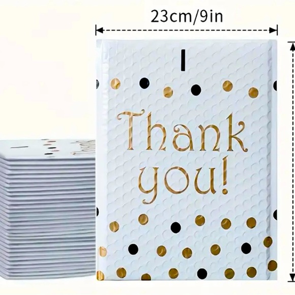 10 BUBBLE MAILERS & 10 STICKERS 9x11 “THANK YOU” SELFADHESIVE SELLER NECESSITY - Picture 1 of 1